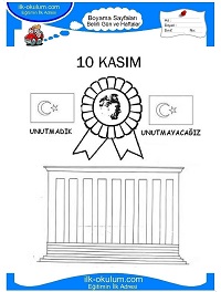 Çocuklar İçin 10 Kasım Boyama Sayfaları 